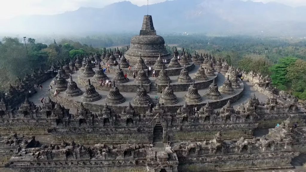 Borobudur temple in Java Indonesia