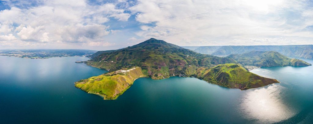 Indonesian islands Lake Toba