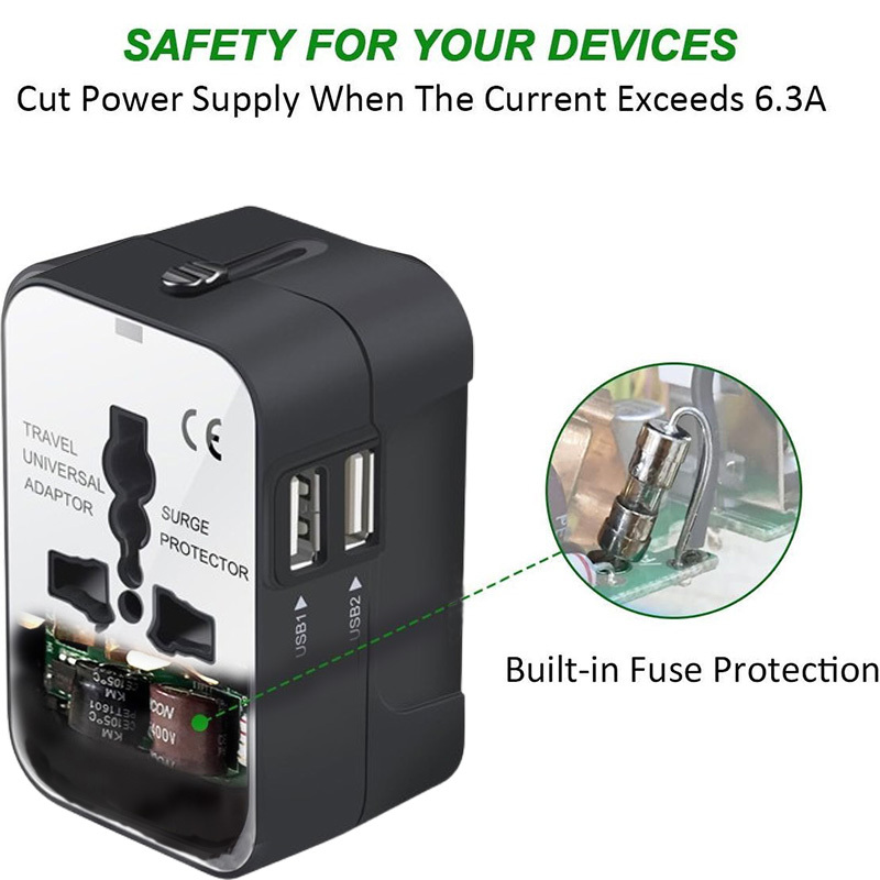 Worldwide All In One Universal Travel Adapter Wall Charger - Image 2