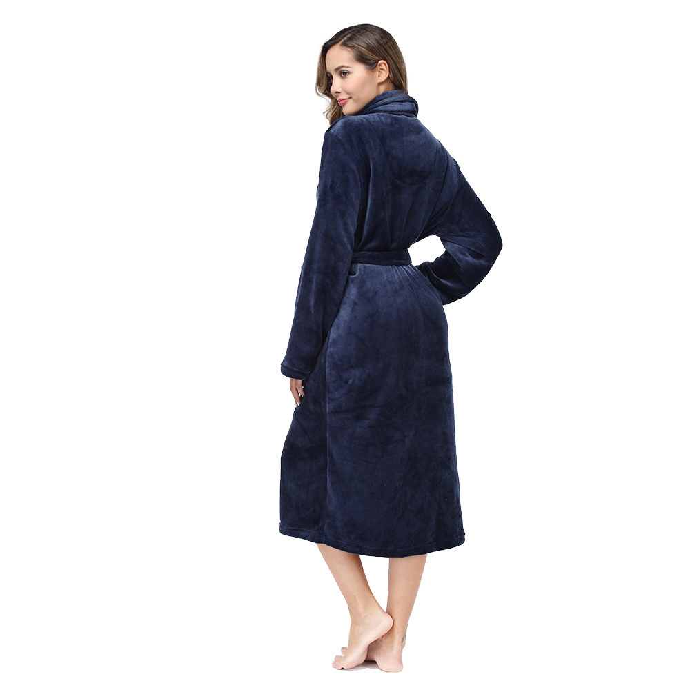 Women’s Fleece Plush Warm Bathrobe – Long Cozy Sleepwear - Image 9