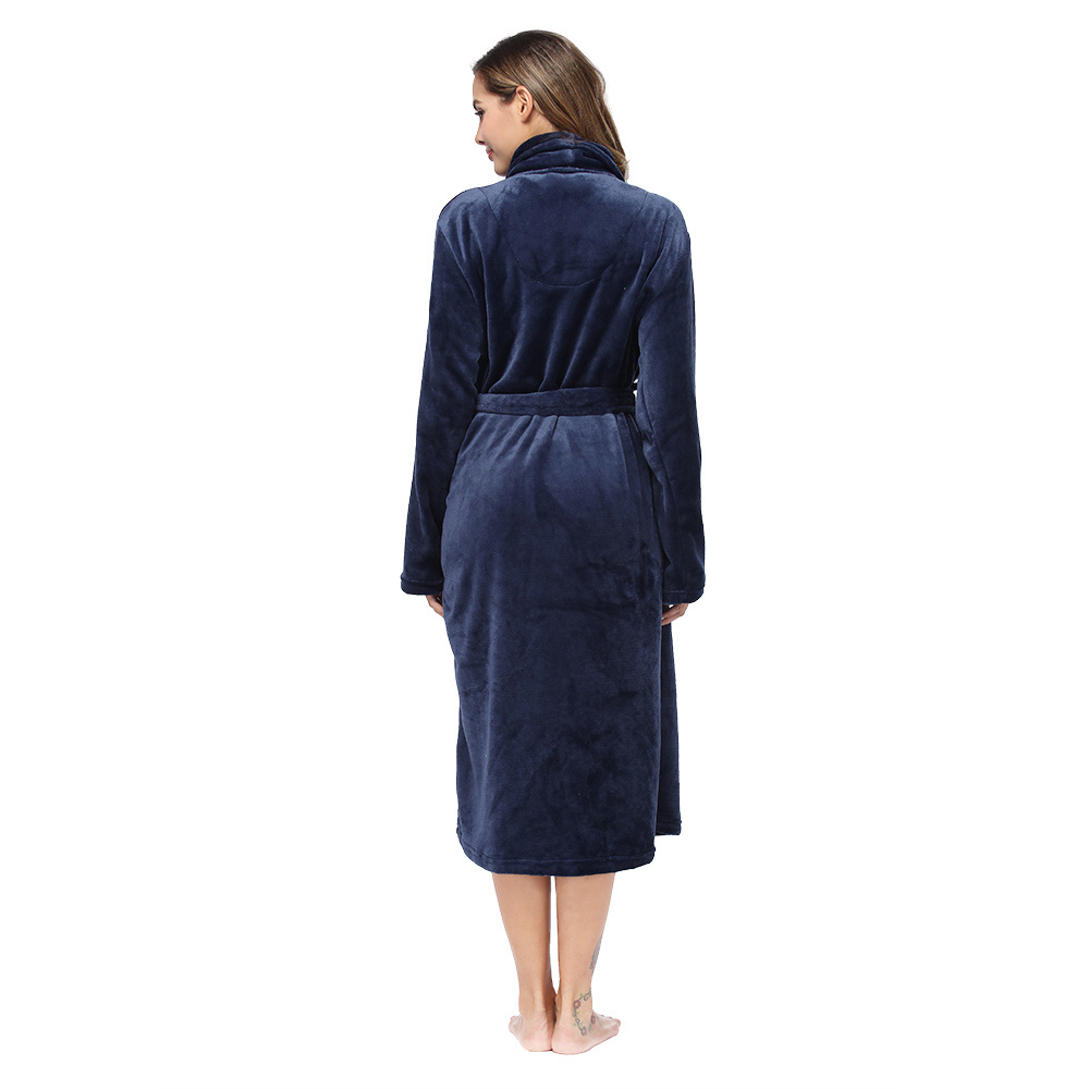 Women’s Fleece Plush Warm Bathrobe – Long Cozy Sleepwear - Image 4