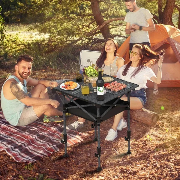 Portable Folding Camping Table – Adjustable Height Roll-Up Table for Camping, Picnic, Beach & BBQ - Image 4