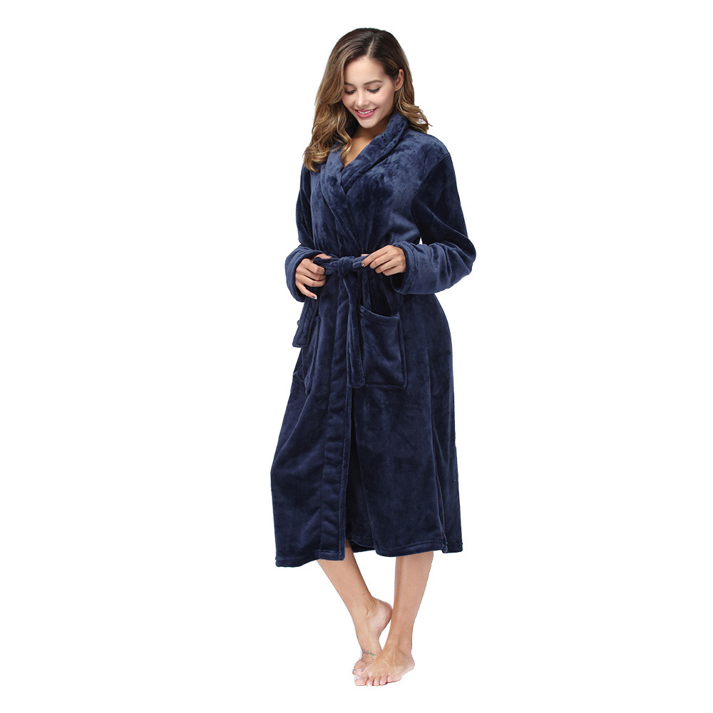 Women’s Fleece Plush Warm Bathrobe – Long Cozy Sleepwear - Image 8
