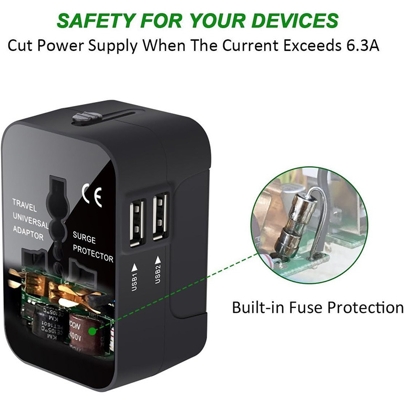 Worldwide All In One Universal Travel Adapter Wall Charger - Image 5