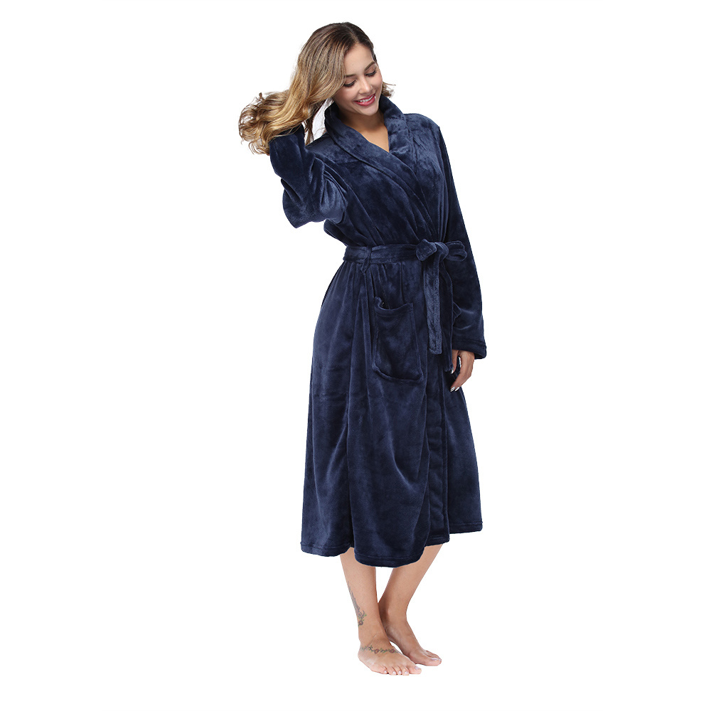 Women’s Fleece Plush Warm Bathrobe – Long Cozy Sleepwear - Image 7