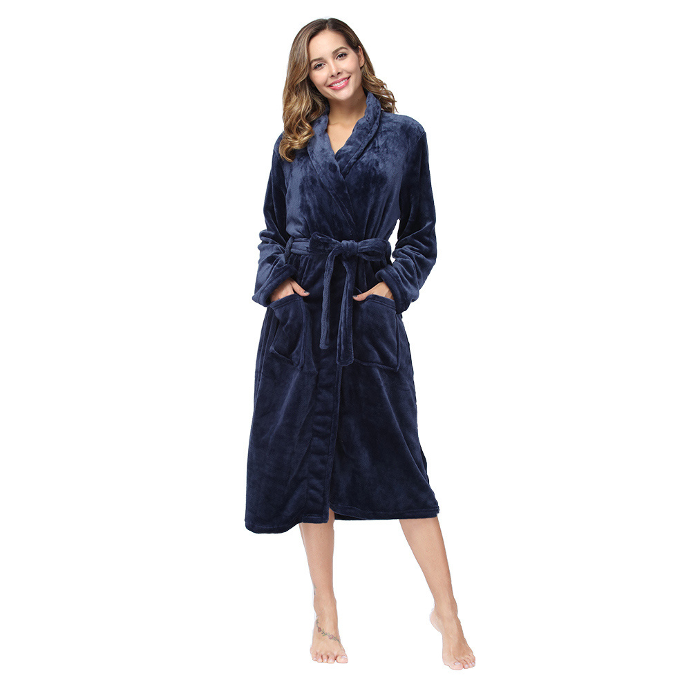 Women’s Fleece Plush Warm Bathrobe – Long Cozy Sleepwear - Image 6