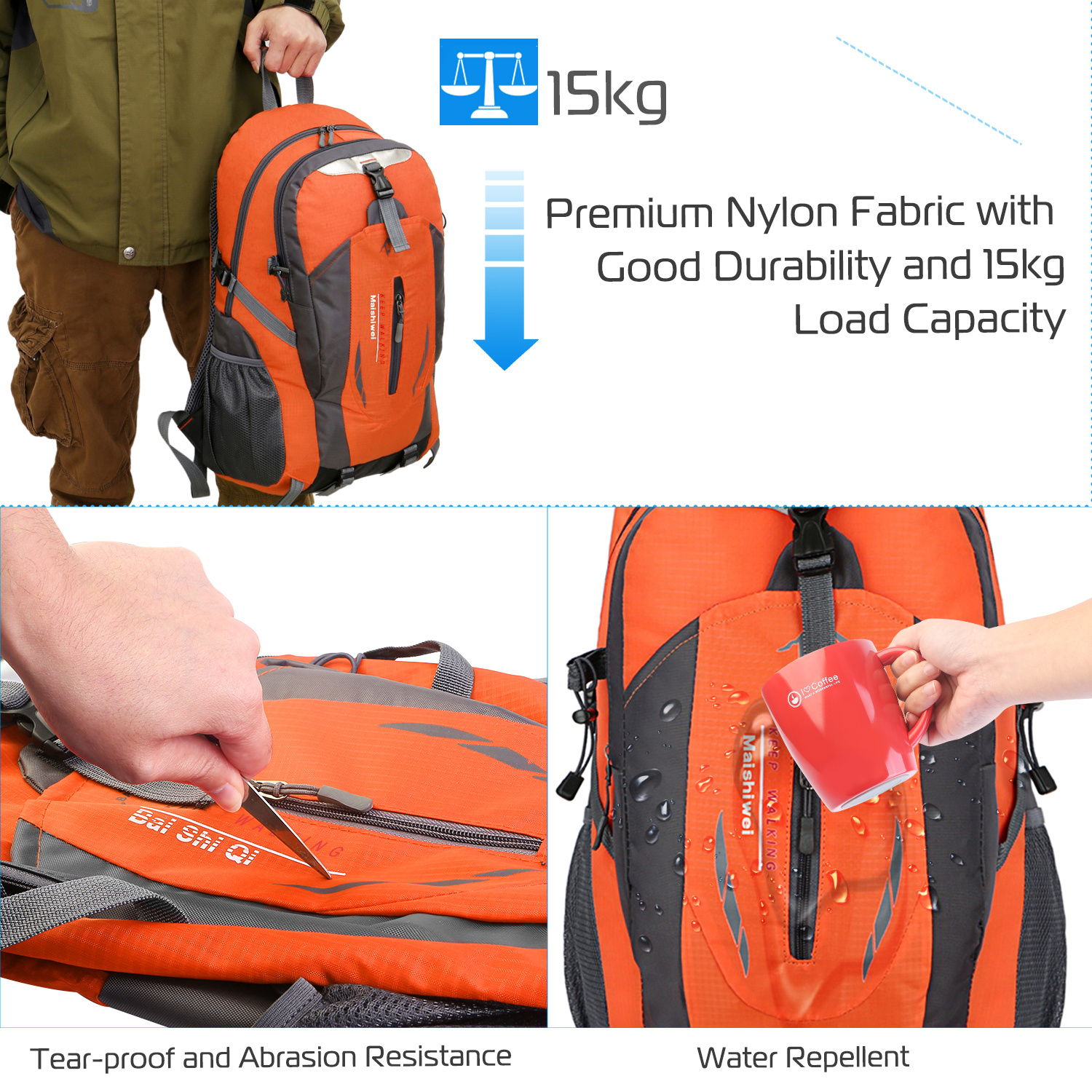 36L Lightweight Outdoor Hiking Backpack - Image 4