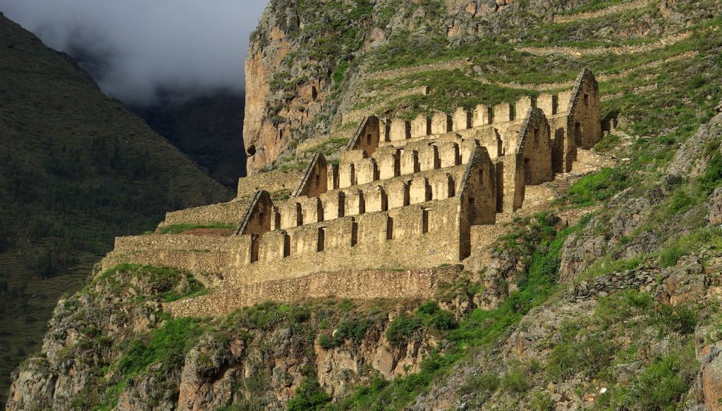 Inca granaries Ollantaytambo