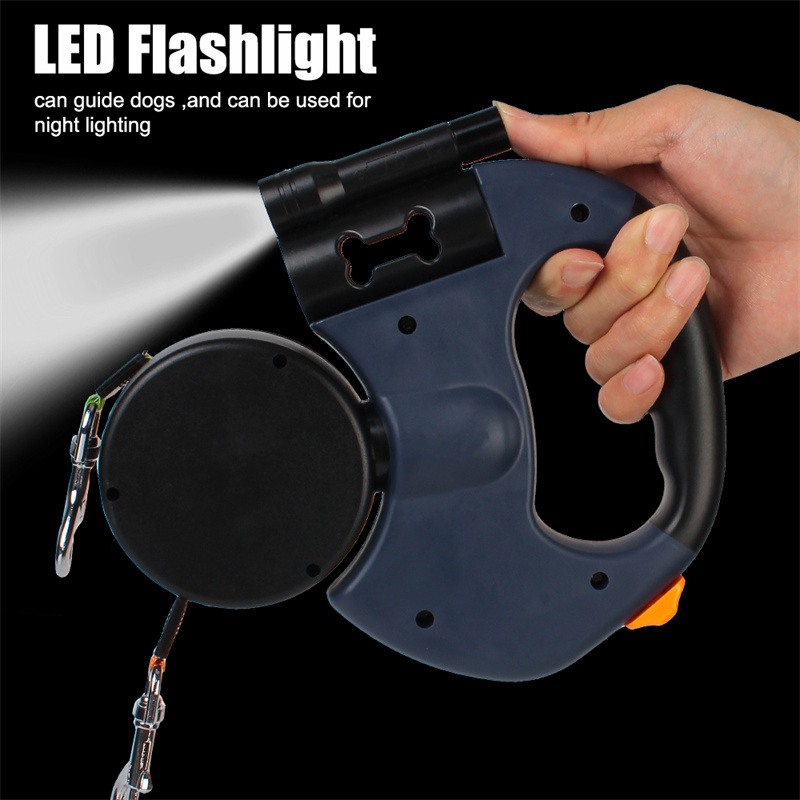 Retractable Dual Dog Leash With LED Light & 360° Swivel - Image 3