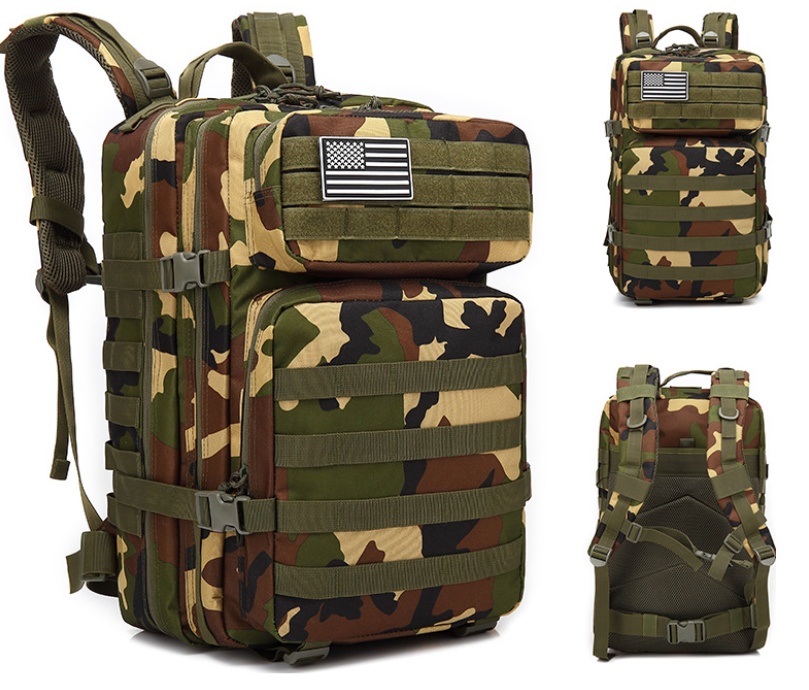 Tactical Outdoor Mountaineering Backpack – 50L Waterproof Army-Style Travel & Laptop Bag with MOLLE System - Image 9