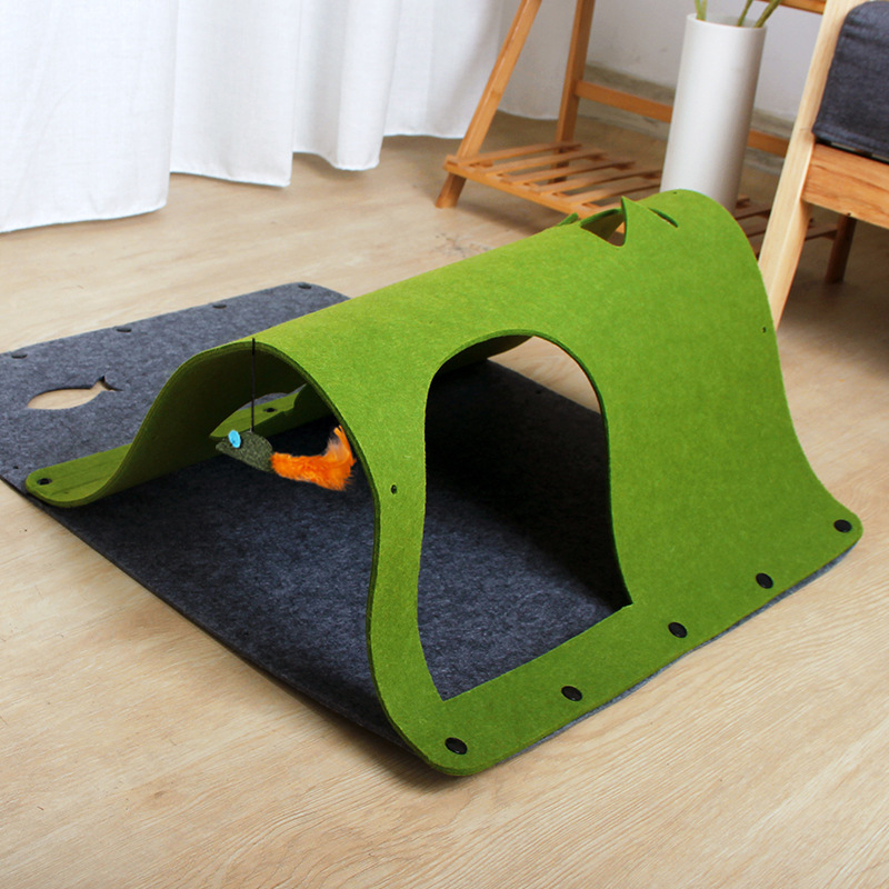 2-In-1 DIY Combined Cat Tunnel Toy & Felt Pet Nest House - Image 6
