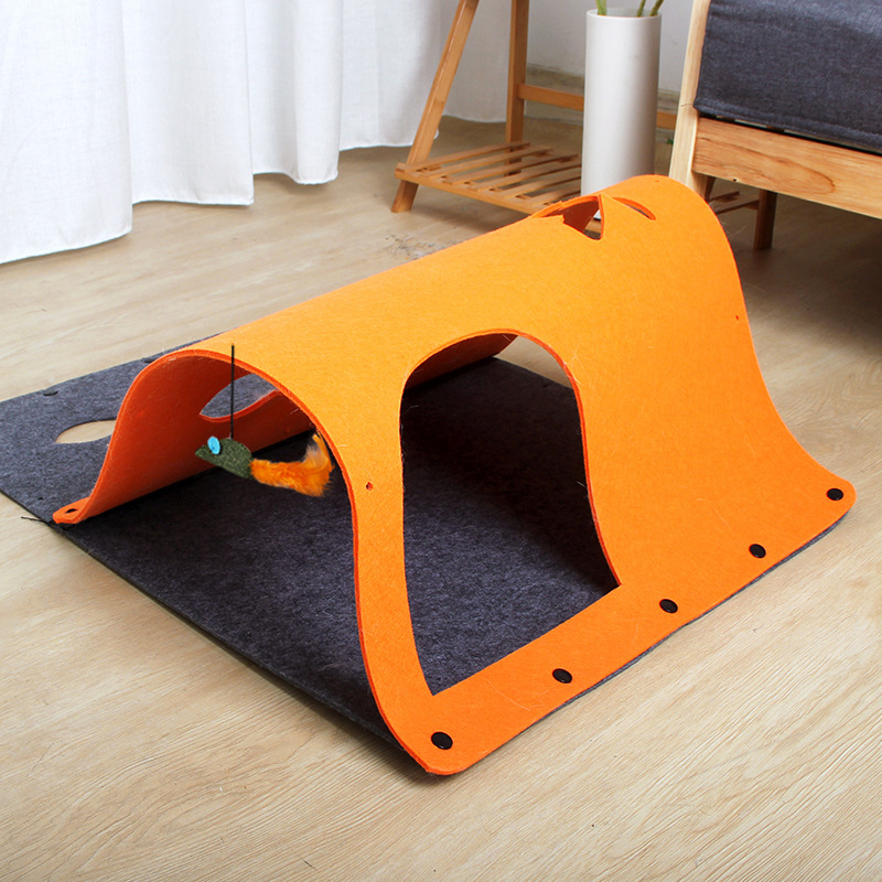 2-In-1 DIY Combined Cat Tunnel Toy & Felt Pet Nest House - Image 5