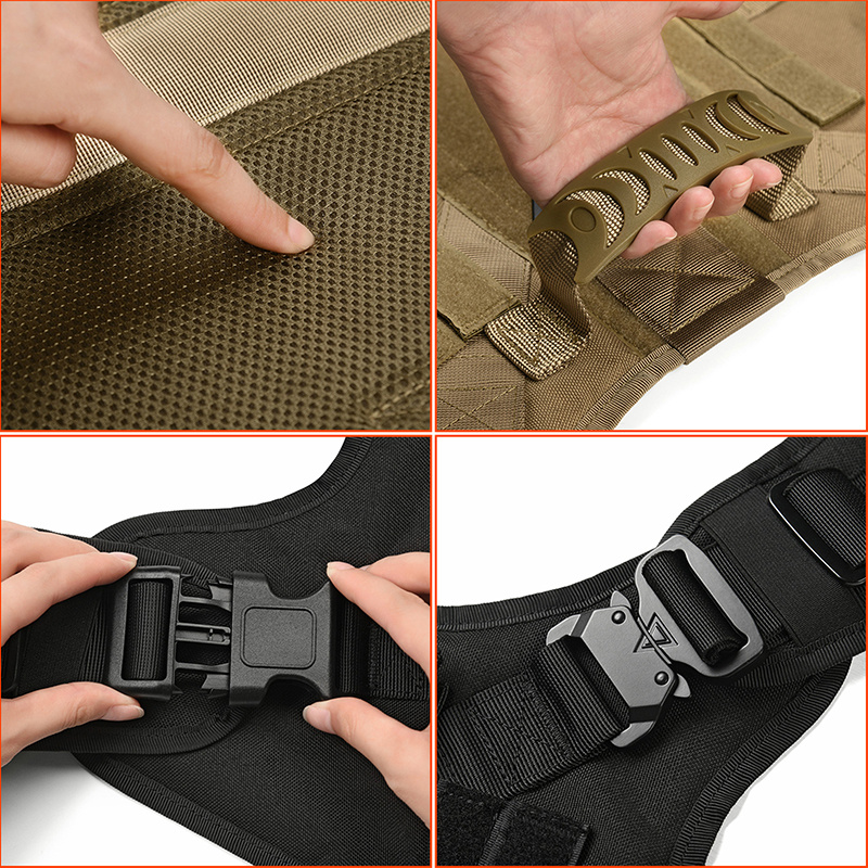 Outdoor Tactical Dog Vest – Heavy Duty Harness for Large Dogs - Image 8