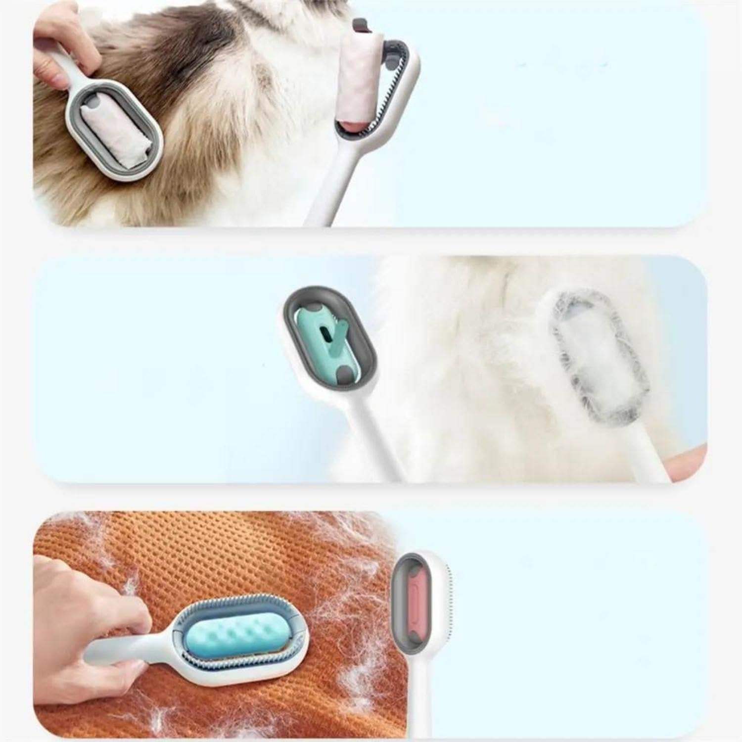 4-In-1 Cat Hair Brush With Water Tank – Double-Sided Pet Grooming Comb - Image 5