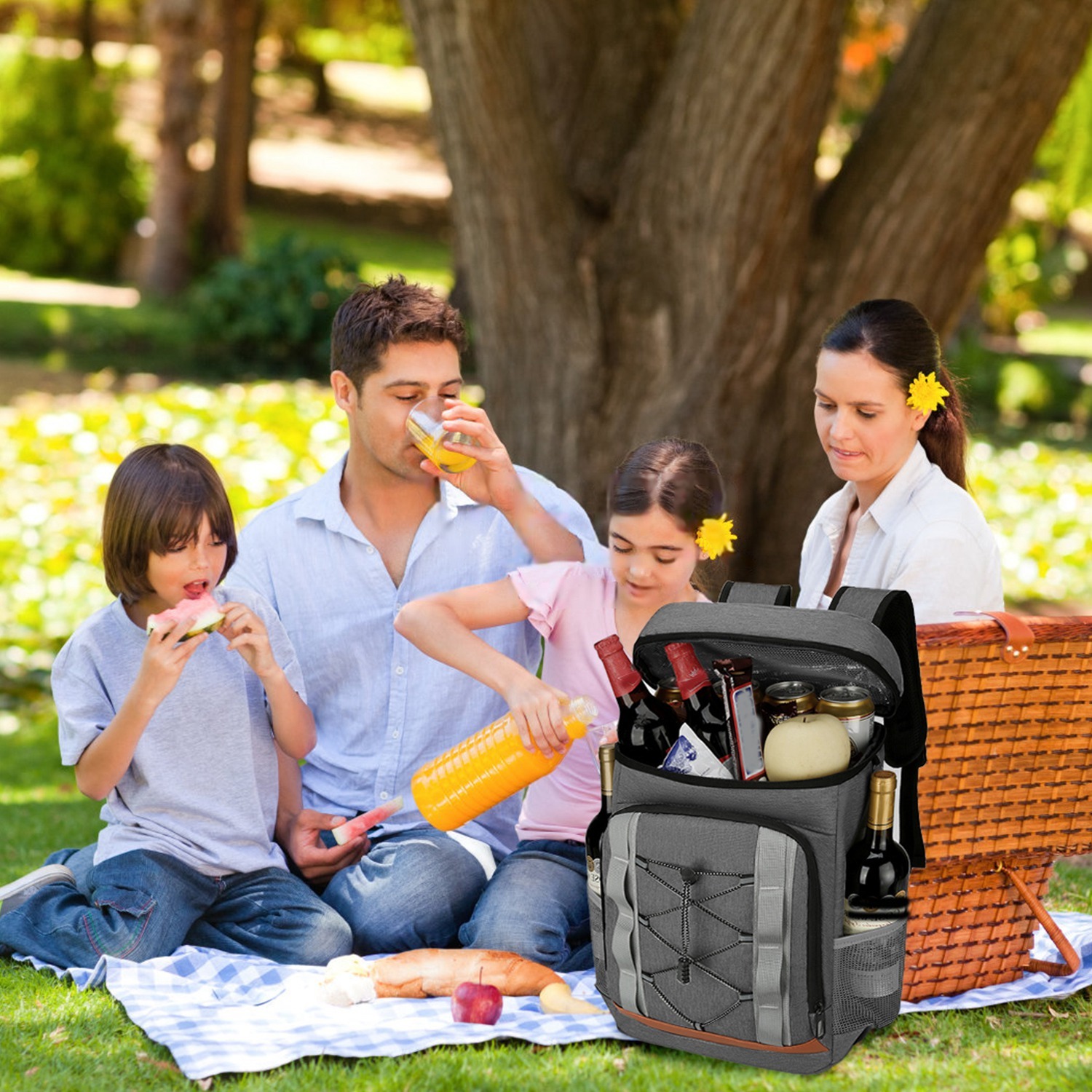 36-Can Leakproof Cooler Backpack – 25L Insulated Travel Backpack for Camping, Beach & Outdoor Adventures - Image 2