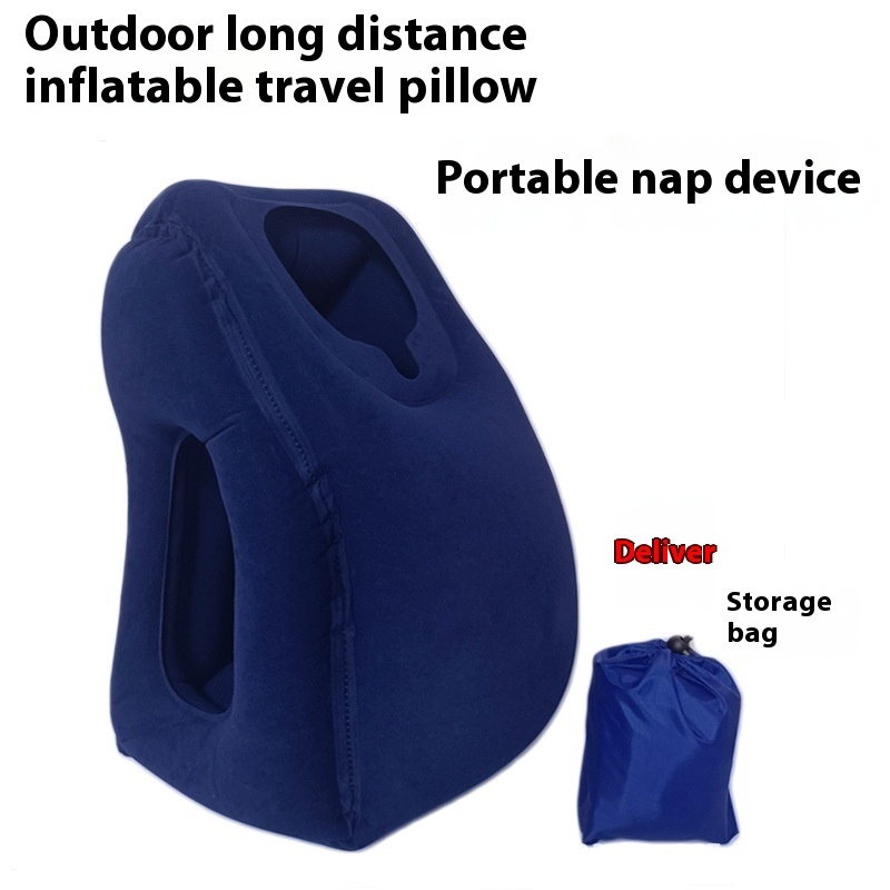 Portable Travel Inflatable Neck Pillow – Long Distance Ride Sleeping Pillow - Image 2