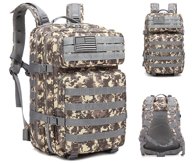 Tactical Outdoor Mountaineering Backpack – 50L Waterproof Army-Style Travel & Laptop Bag with MOLLE System - Image 8