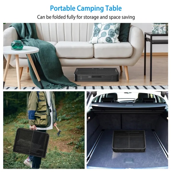 Foldable Camping Collapsible Table With Grill Stand - Image 3