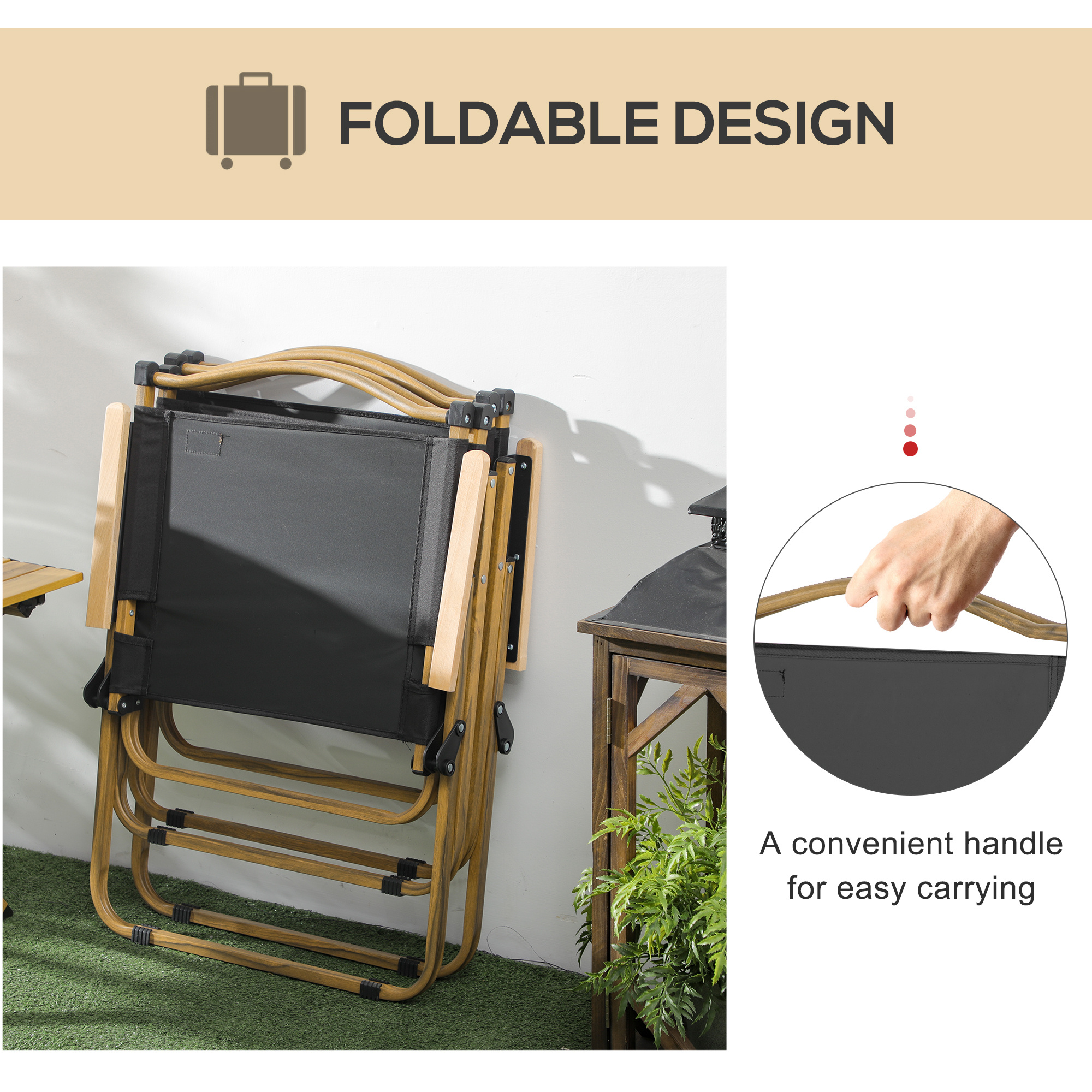 2-Pack Folding Camping Chairs – Lightweight Portable Outdoor Armchairs for Beach, Picnic, Fishing & Festivals - Image 8