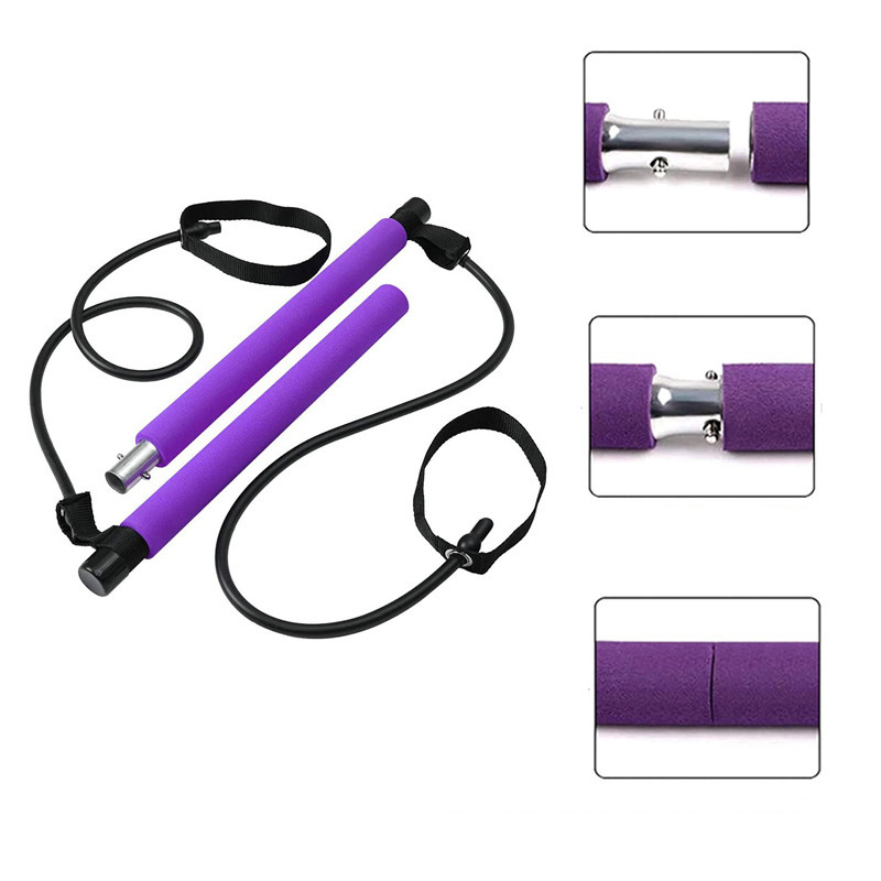 Fitness Yoga Pilates Bar with Resistance Bands - Image 4
