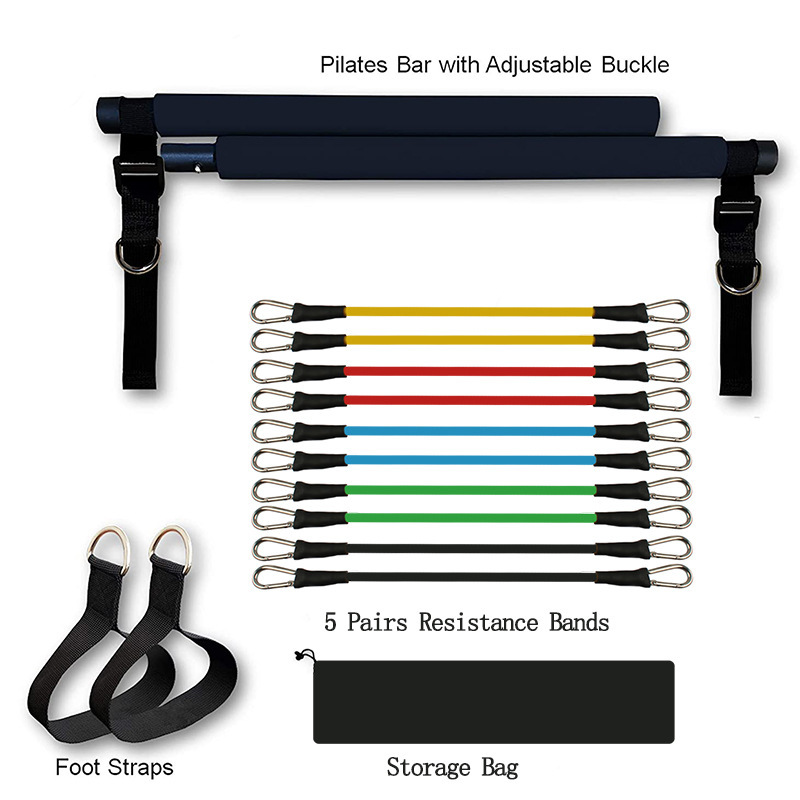 Fitness Yoga Pilates Bar with Resistance Bands - Image 5