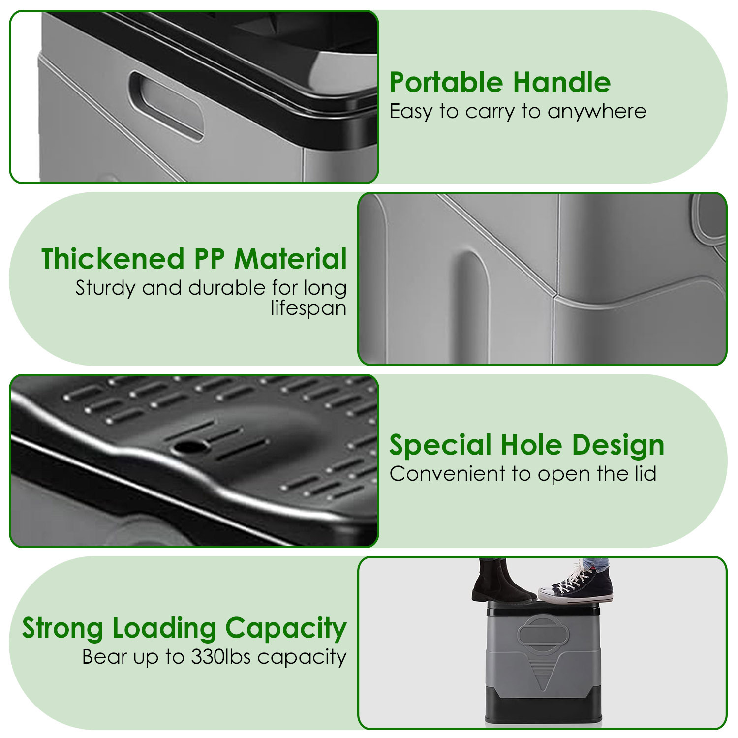Portable Foldable Toilet with Lid – Emergency Travel Potty for Camping, Car & Outdoor Use - Image 5