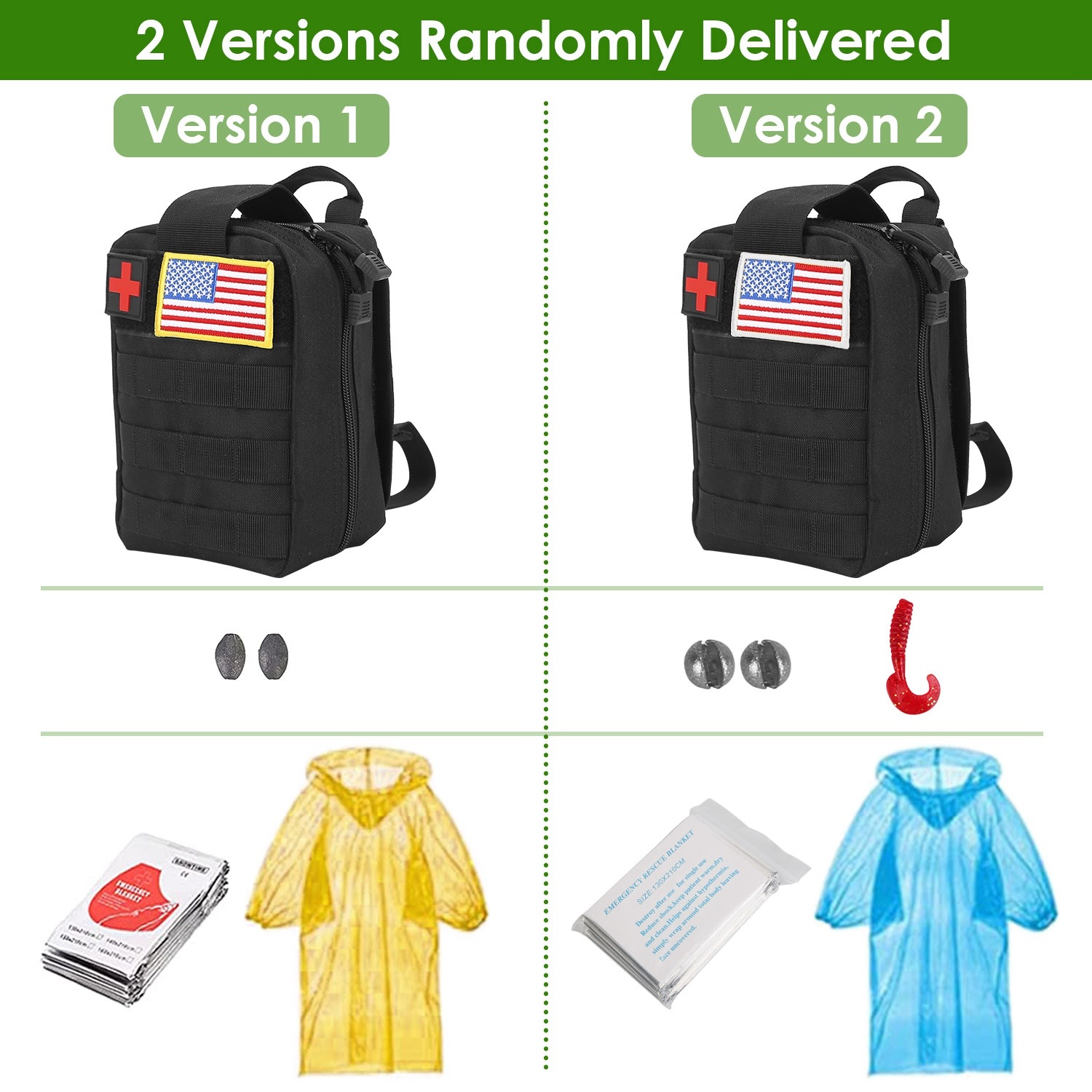 47-in-1 Emergency Survival Kit – Tactical EDC Gear Set with First Aid Supplies, Knife, Compass, Flashlight & Survival Pouch for Camping, Hiking & Disaster Prep - Image 8