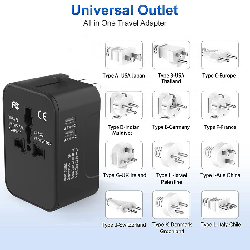 Universal Travel Adapter All-in-One Worldwide Plug - Image 5