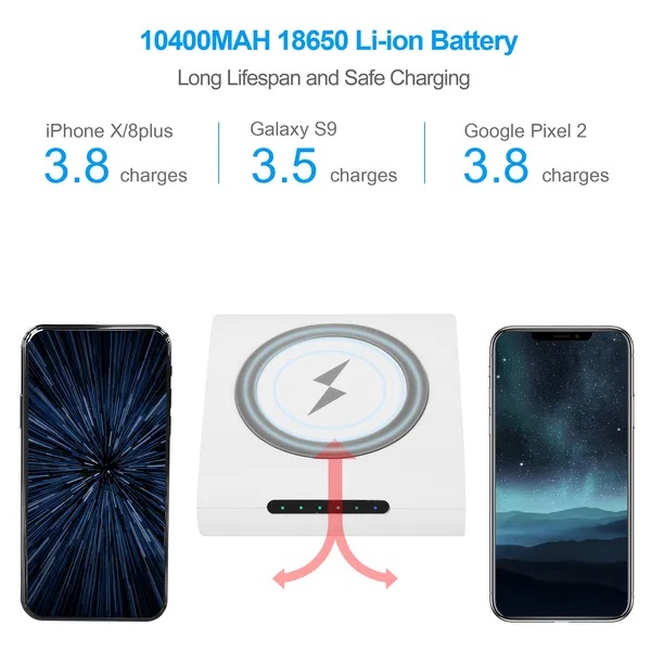 Qi Wireless Charger Power Bank 10400mAh – Fast, Cable-Free Charging Anywhere - Image 3