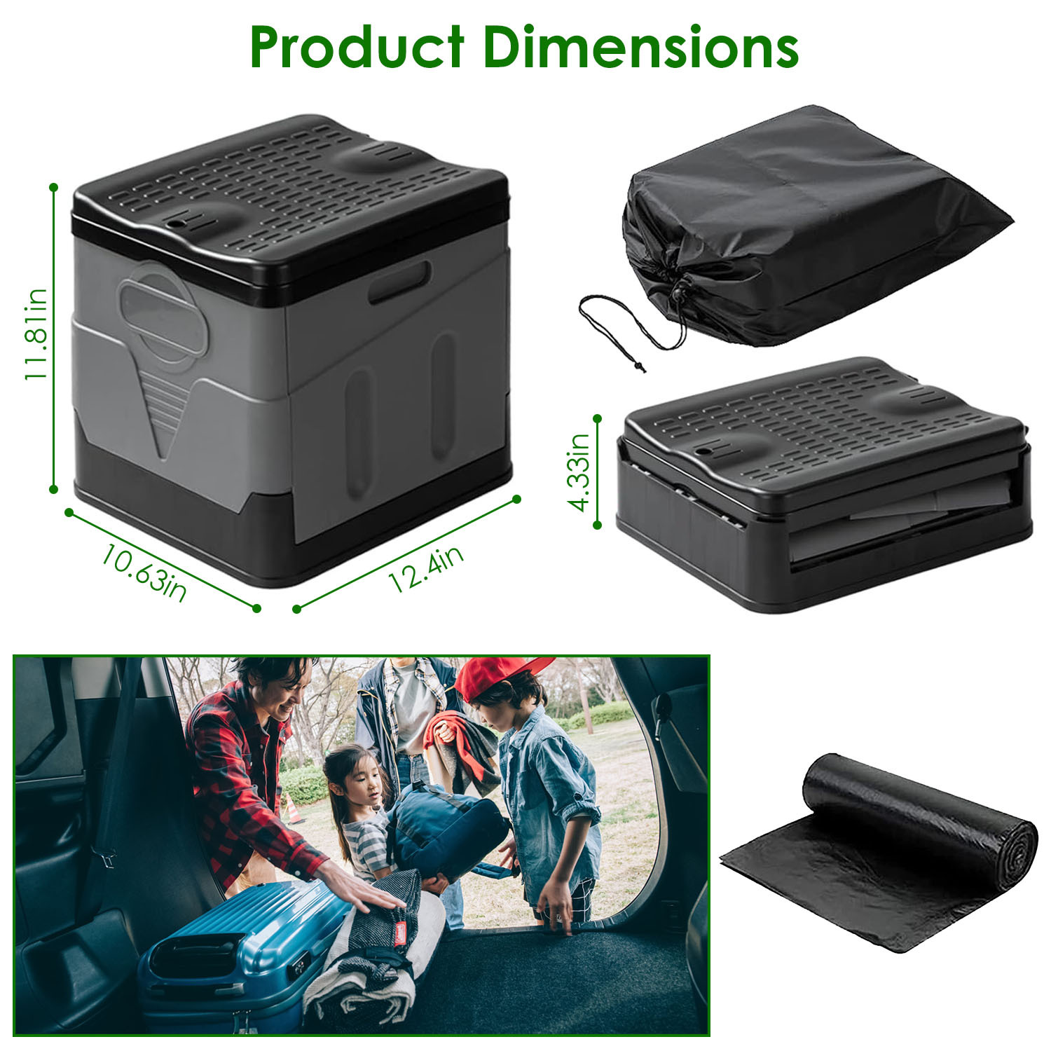 Portable Foldable Toilet with Lid – Emergency Travel Potty for Camping, Car & Outdoor Use - Image 3