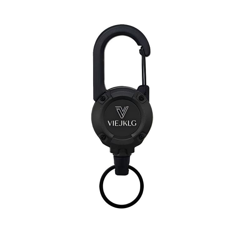 VIEJAKLG 3-in-1 Retractable Rope Carabiner Keychain - Image 2