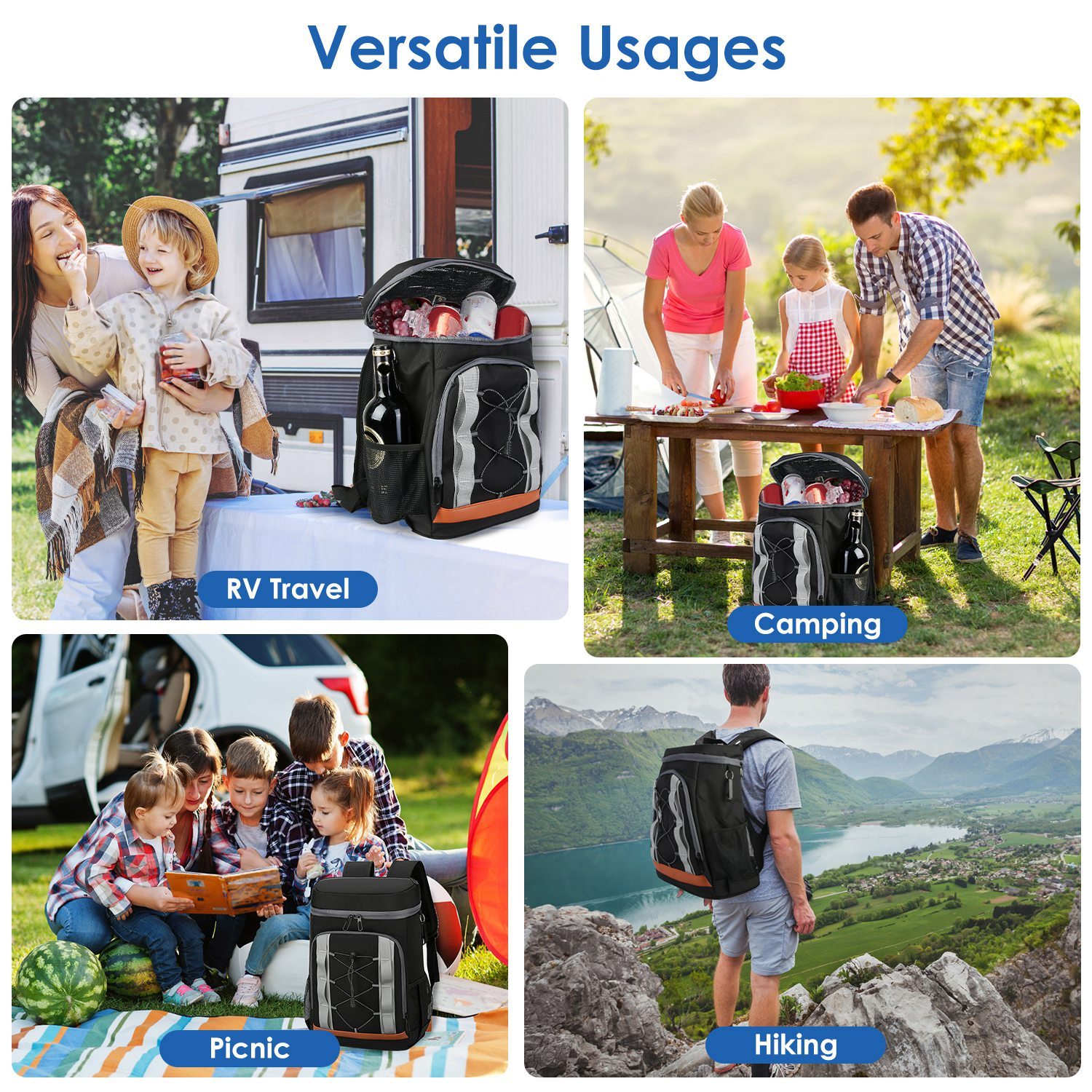 36-Can Leakproof Cooler Backpack – 25L Insulated Travel Backpack for Camping, Beach & Outdoor Adventures - Image 7