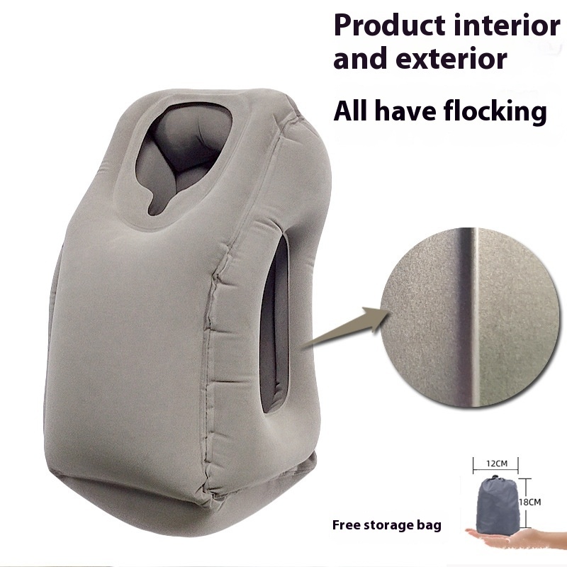 Portable Travel Inflatable Neck Pillow – Long Distance Ride Sleeping Pillow - Image 9