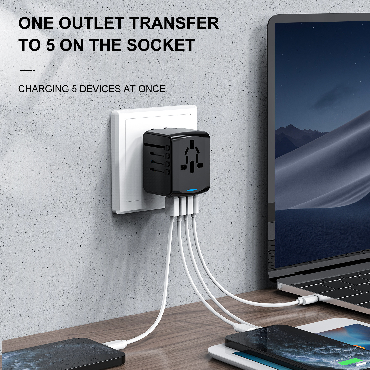 Multifunctional Travel Charger Multinational Generic Socket - Image 8