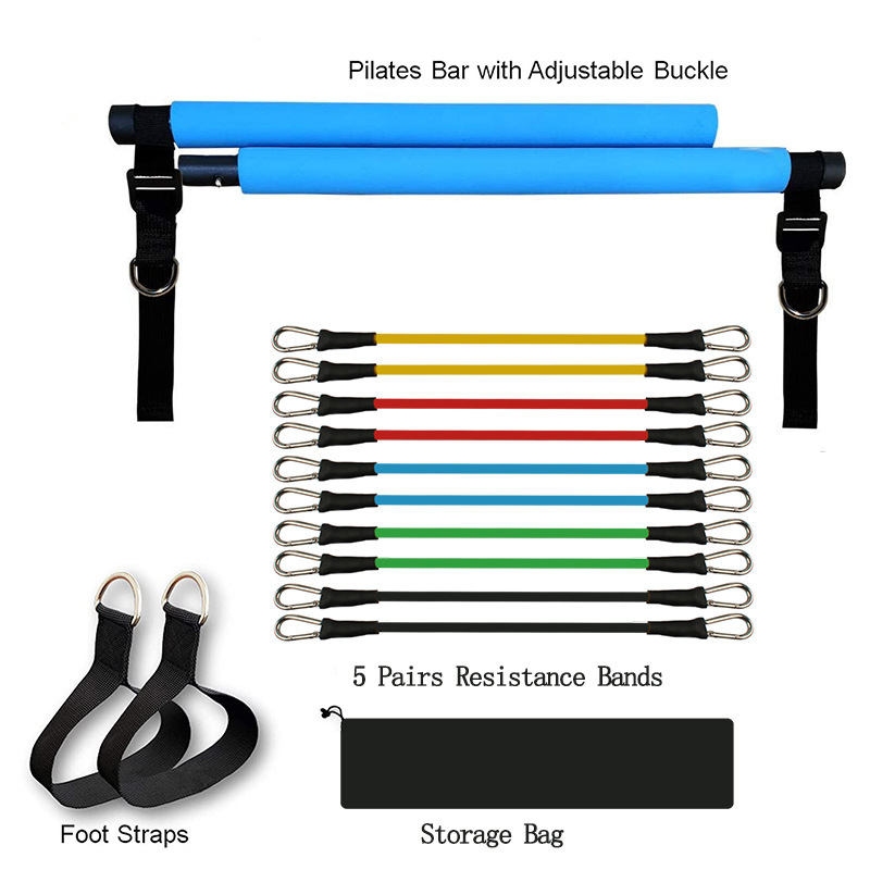 Fitness Yoga Pilates Bar with Resistance Bands - Image 3