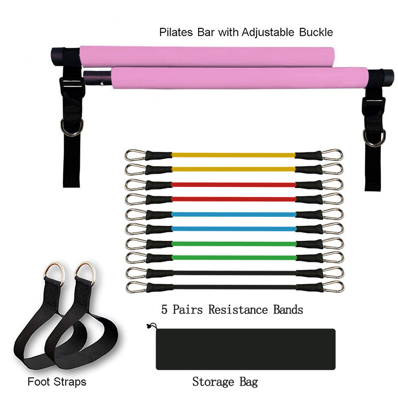 Fitness Yoga Pilates Bar with Resistance Bands - Image 7